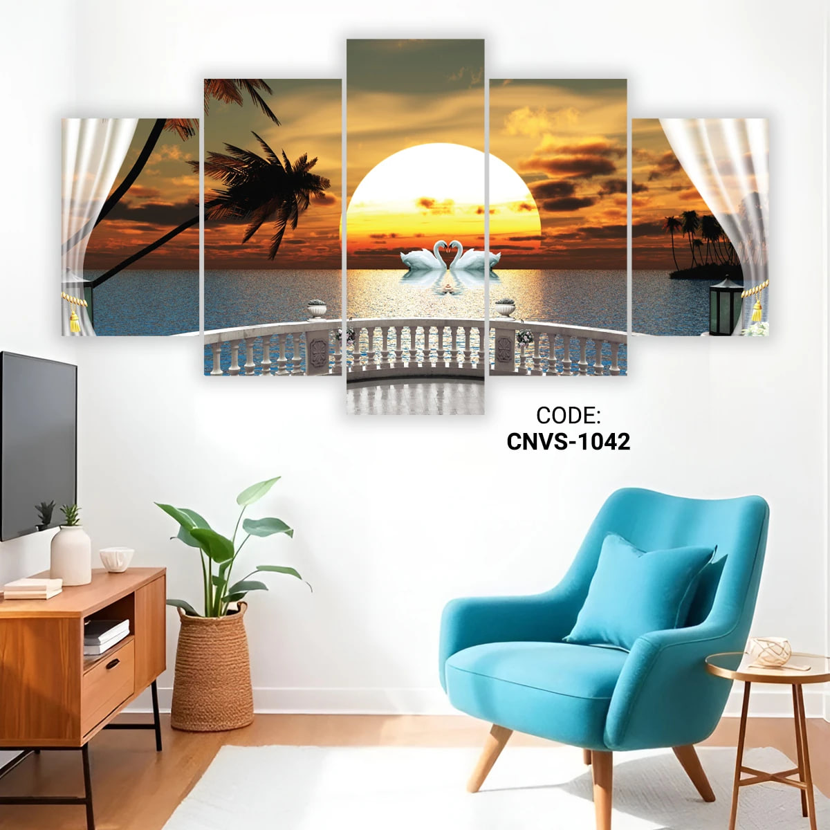 পাঁচ পার্টের ওয়াল ক্যানভাস | CNVS-1042