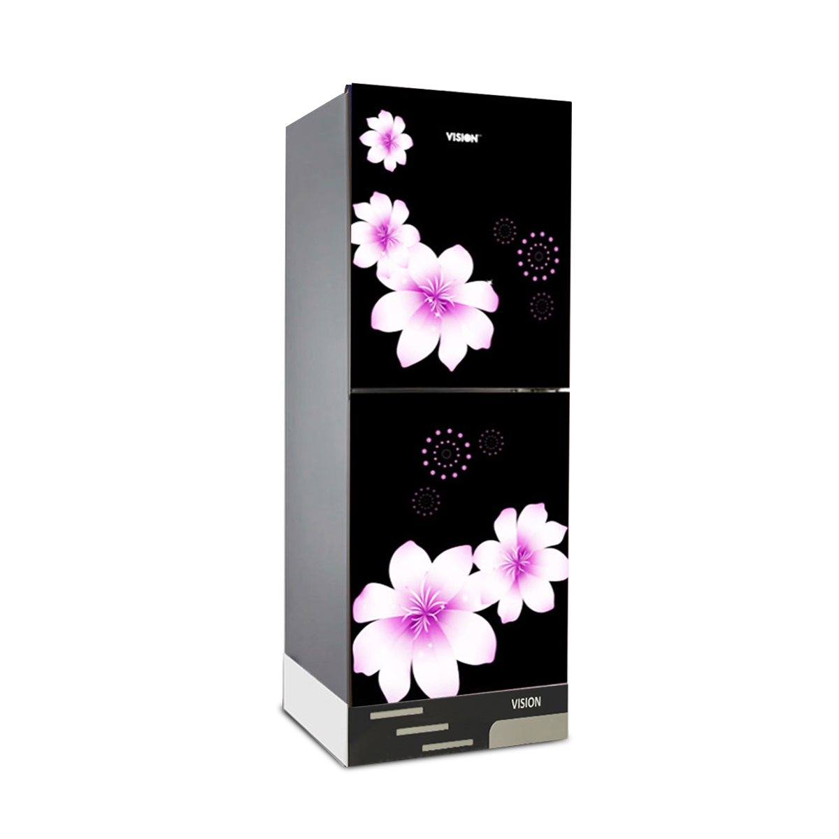 VISION Glass Door Refrigerator RE-222 Liter Purple Digital Lotus Top Mount - 739142 With Free Delivery