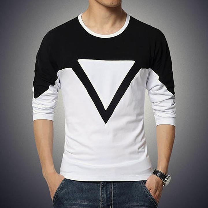 stylish long sleeve cotton t-shirt for men.